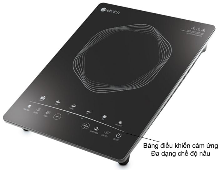 Bếp từ đơn Elmich thiết kế nhỏ gọn, tiện ích