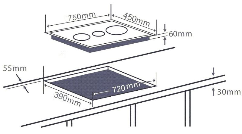 Thông số kỹ thuật bếp từ đôi Abbaka AB 72IH