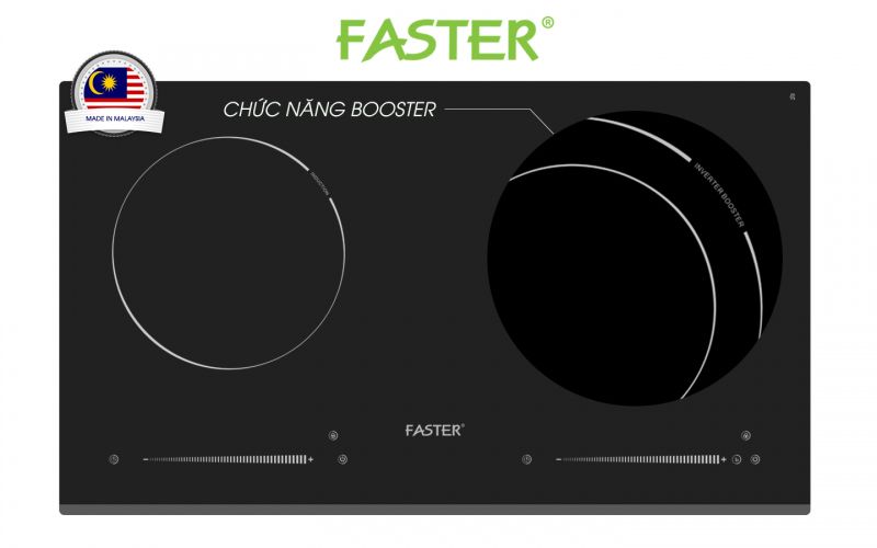 Bếp từ Faster FS 782I nấu ăn nhanh chóng với chức năng Booster